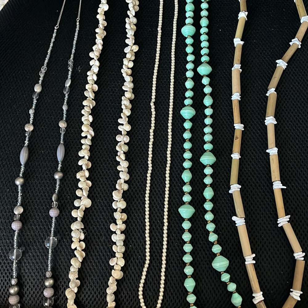 #8 variety material necklaces bundle